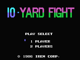 10 Yard Fight Title Screen